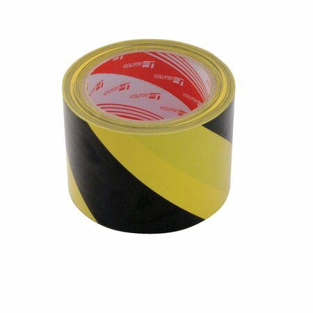 VESTIL Striped Floor Tape, 82" L, Black/Yellow YB-382-R
